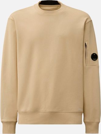 C.P. Company Mens C.P. Company Diagonal Raised Fleece Crewneck Pistachio Shell Beige Sweatshirt - Cream - Size: 38