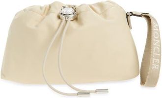 Moncler Trick Twill Pouch in Golden Sand at Nordstrom