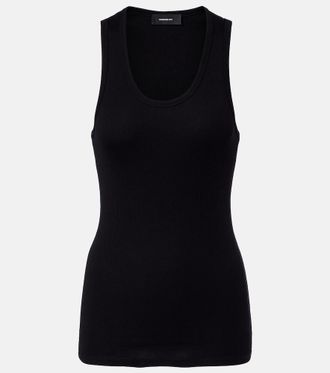 Wardrobe.NYC Ribbed-knit cotton jersey tank top