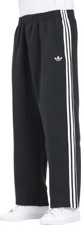 adidas Zwarte Sportieve Baggy Broek - Heren - Straight fit broeken - Zwart - 2XL - Katoen - Broeken