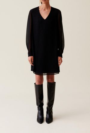 Claudie Pierlot Robe courte fluide babydoll noir