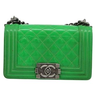 Chanel Pre-owned Vintage Shoulder Bag - Dames - Pre-owned - Groen - Maat: ONE Size Leer