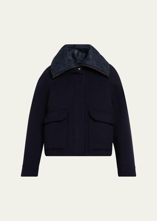 Brunello Cucinelli Couture Wool Coat with Detachable Padding