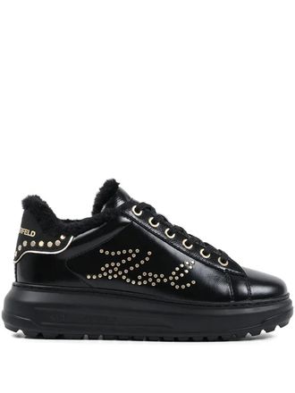Karl Lagerfeld KAPRI LUG leren sneakers - Zwart