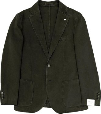 L.B.M. 1911 Groene Katoenen Blazer Tijdloze Elegantie - Heren - Blazers - Groen - M - Katoen - Jassen