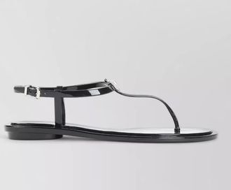 Mach & Mach double bow rubber thong sandals ankle strap