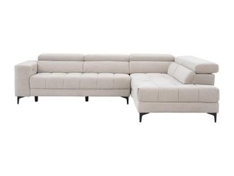 VENTE-UNIQUE.COM Sof&aacute; rinconera tela beige
