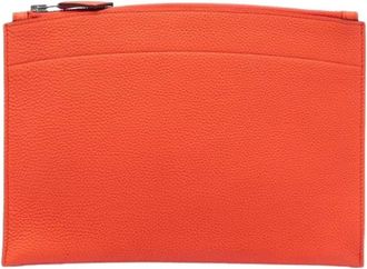 Herm&egrave;s Pre-owned Clutches, female, Orange, Size: ONE SIZE Pre-owned Bazar Clutch