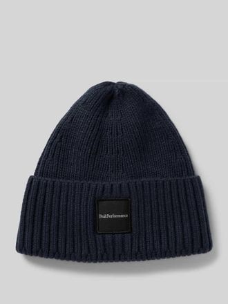 Peak Performance Beanie mit Label-Detail in Marine, Größe 1