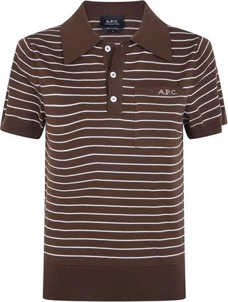 A.P.C. Mujer, Camisetas, Marr&oacute;n, Talla: XS