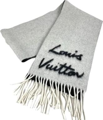 Louis Vuitton Vintage, unisex, Grijs, ONE Size, Wol, Pre-owned Stole