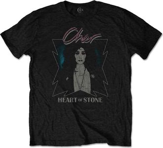 Cher Unisex Adult Heart of Stone Cotton T-Shirt (L) (Black)