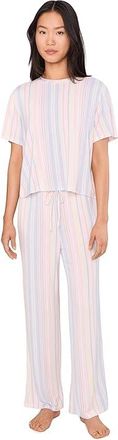 Honeydew Intimates All American T-Shirts Pant Set Womens Pajama Sets Dew Stripe : MD, Polyester/Spandex