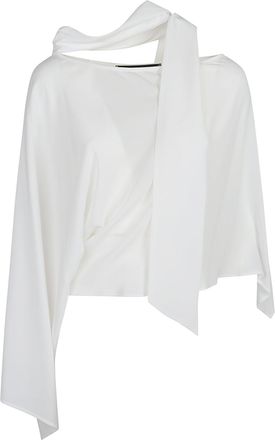 Federica Tosi One Shoulder Acetate Blend Blouse