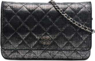 Chanel Pre-owned Wallet on Chain - Dames - Vintage Schoudertas - Grijs - ONE Size - Vintage