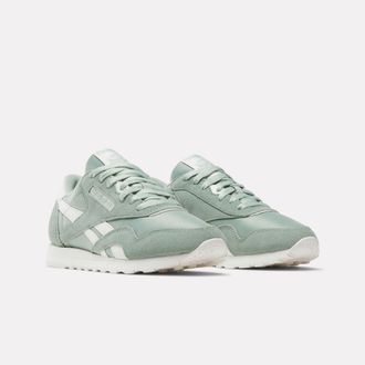 Reebok Classic Sneaker REEBOK CLASSIC CLASSIC NYLON, Damen, Gr. 40,5, hybrid gr&uuml;n, hybrid gr&uuml;n, chalk, Leder, Synthetik, Textil, Schuhe Sneaker