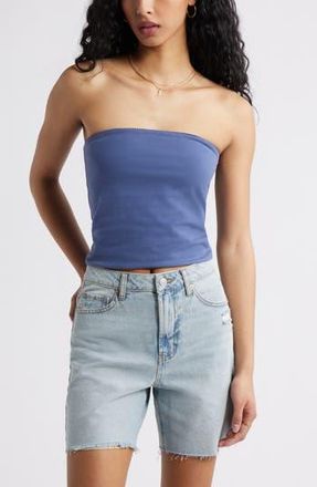 BP. Scallop Trim Tube Top in Blue Indigo at Nordstrom Rack, Size X-Small