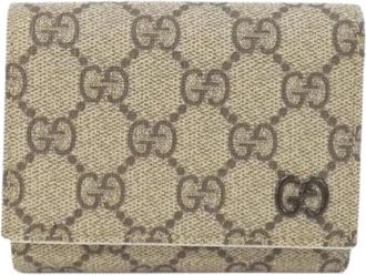 Gucci Pre-owned Canvas wallets - Dames - Vintage Accessoires - Beige - ONE Size - Vintage