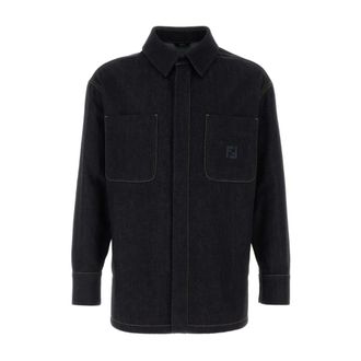 Fendi Brown Jackets with Blue Accents - male - Fendi - Light Jackets - Brown - XL - Jackets