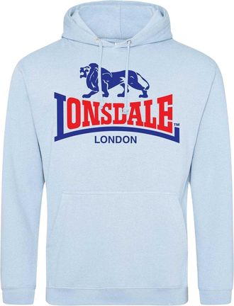 Lonsdale Heren Logo Pullover Hoodie (Licht Blauw)