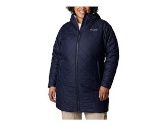 Columbia Plus Size Copper Cresttm Long Jacket Womens Coat Dark Nocturnal : 2X, Polyester/Fleece