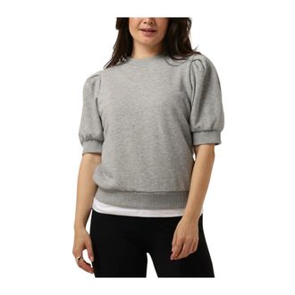 Minus Truien & Vesten, Dames, Grijs, 2Xl, Katoen, Mika Sweat Dames Sweater Lichtgrijs