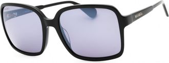 Max & Co. MO0079 01C Shiny Black/Smoke Mirror