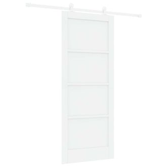 vidaXL Puerta Corredera Blanco 83 X 202 Cm Madera De Pino Maciza Vidaxl