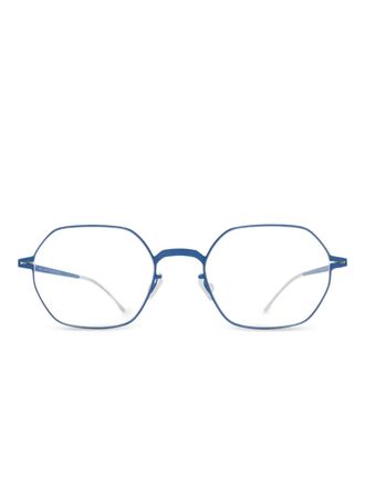Mykita Bril met geometrisch montuur - Blauw