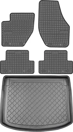 OEM Juego De Alfombrillas De Goma Para Coche Y Alfombrilla Para Maletero Para Volvo V40 Ii Hatchback (de Julio De 2012 A 2019)