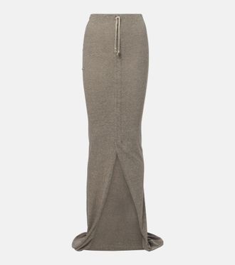 Rick Owens Cotton-blend jersey maxi skirt