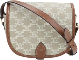 Celine Pre-owned Cross Body Bags, female, Beige, Size: ONE SIZE Pre-owned Vintage Shoulder Bag