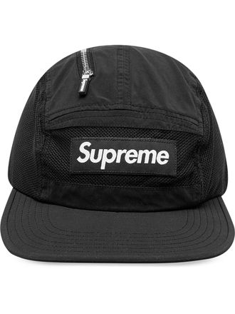SUPREME zip mesh camp cap - Black