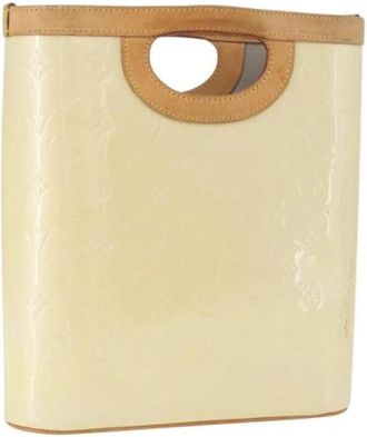 Louis Vuitton Pre-owned Patent Leather Hand Bag - Dames - Vintage Handtas - Beige - ONE Size - Leer - Vintage