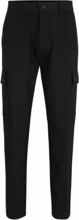 HUGO BOSS Slim-fit Broeken - Heren - Slim Fit Broeken - Zwart - M - Leer - Broeken