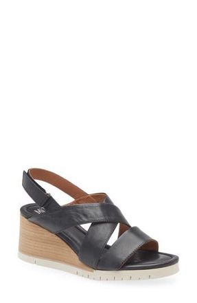 Miz Mooz Morgana Wedge Sandal in Black at Nordstrom Rack, Size 38