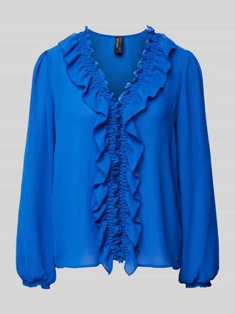 Marc Cain Blusenshirt mit Volants in Royal, Größe 34