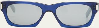 Saint Laurent Mens SL 4020 Rectangle Acetate Sunglasses