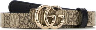 Gucci Beige Printed Canvas Reversible Belt