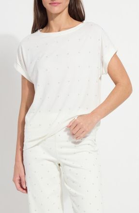 Lyss&eacute; Nisha Embellished Jersey Top in Off White at Nordstrom, Size X-Small