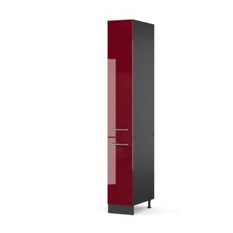 Vicco Armario De Farmacia Fame-line, Rojo Burdeos Alto Brillo, 30 Cm
