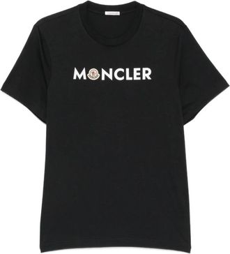 Moncler T-shirts en Poloshirts - Heren - T-shirts - Blauw - S - Nylon - Tops