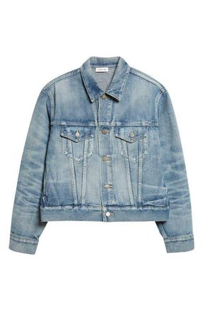 Fear of God Classic Selvedge Denim Trucker Jacket in Vintage Indigo at Nordstrom, Size X-Large