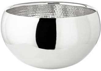 Edzard Premium Champagnerk&uuml;hler Enea aus Edelstahl &oslash; 35 cm - doppelwandig, innen geh&auml;mmert