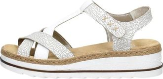 Rieker Sandalen Plat - Dames - Sleehakken - Wit - 42 EU - Schoenen