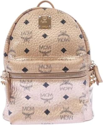 MCM Pre-owned Backpacks, female, Pink, Size: ONE SIZE Pre-owned Leather Backpack