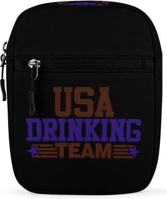Generic USA Drinking Team Crossbody Bag Adjustable Satchel Cute Shoulder Bag Lightweight Sling Bags