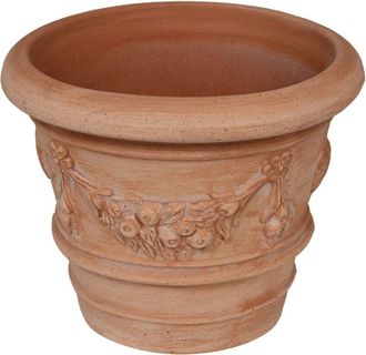 Biscottini International Biscottini - Jardinera Decorativa Jarr&oacute;n De Terracota Para Jard&iacute;n Maceta Exterior 32x26 Cm Hecho A Mano Made Italy Jardinera Para Balc&oacute;n