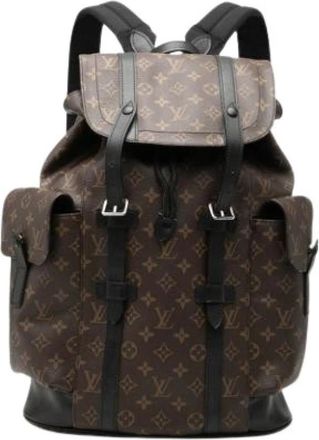 Louis Vuitton Pre-owned Vintage Rugzak - Heren - Vintage Rugzakken - Bruin - ONE Size - Leer - Vintage