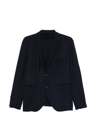 Giorgio Armani Tailored Black Wool Notch Lapel Blazer